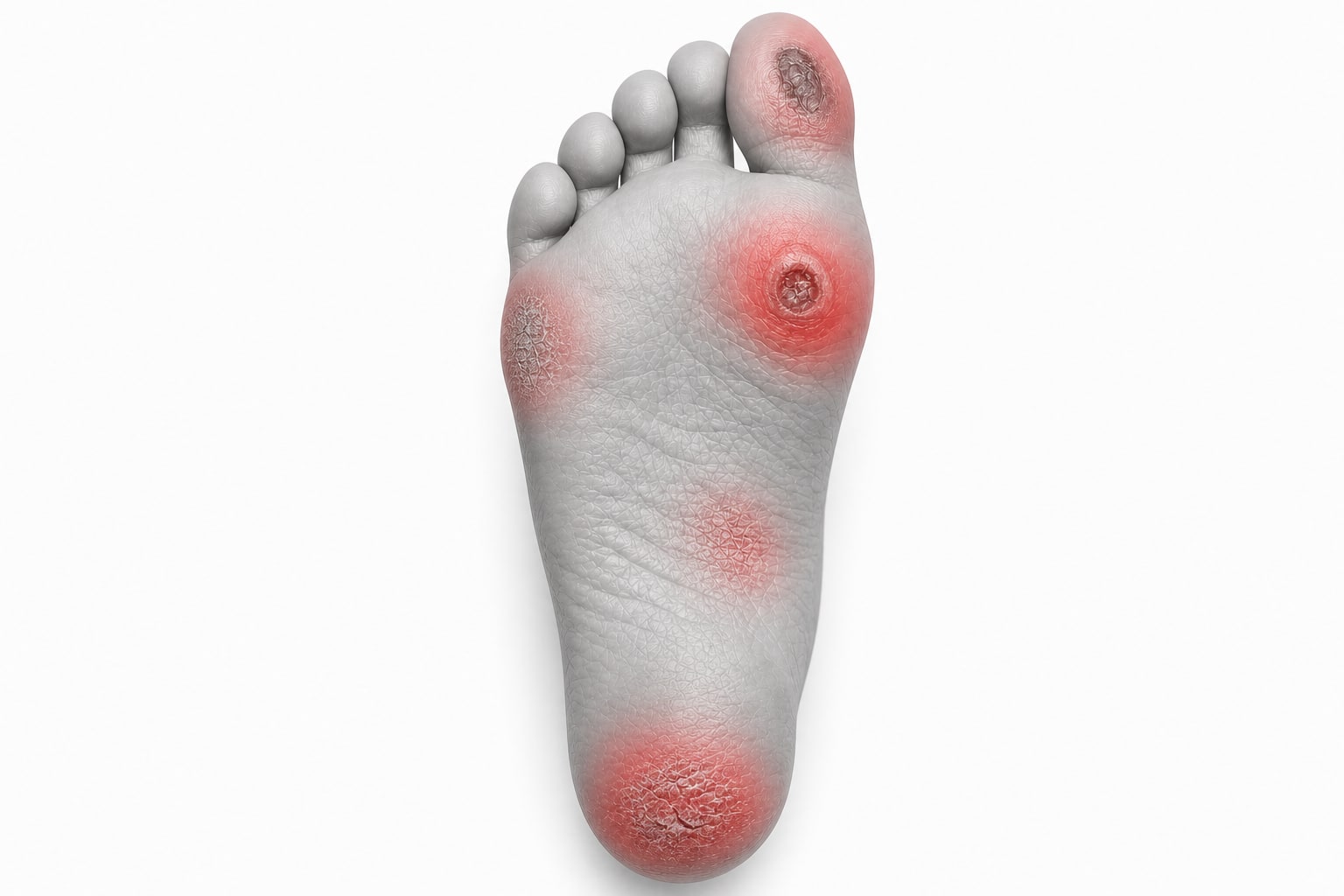 Illustration of Diabetes-Related Foot Problems